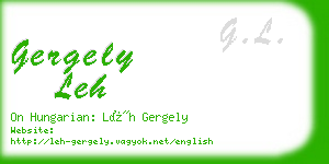 gergely leh business card